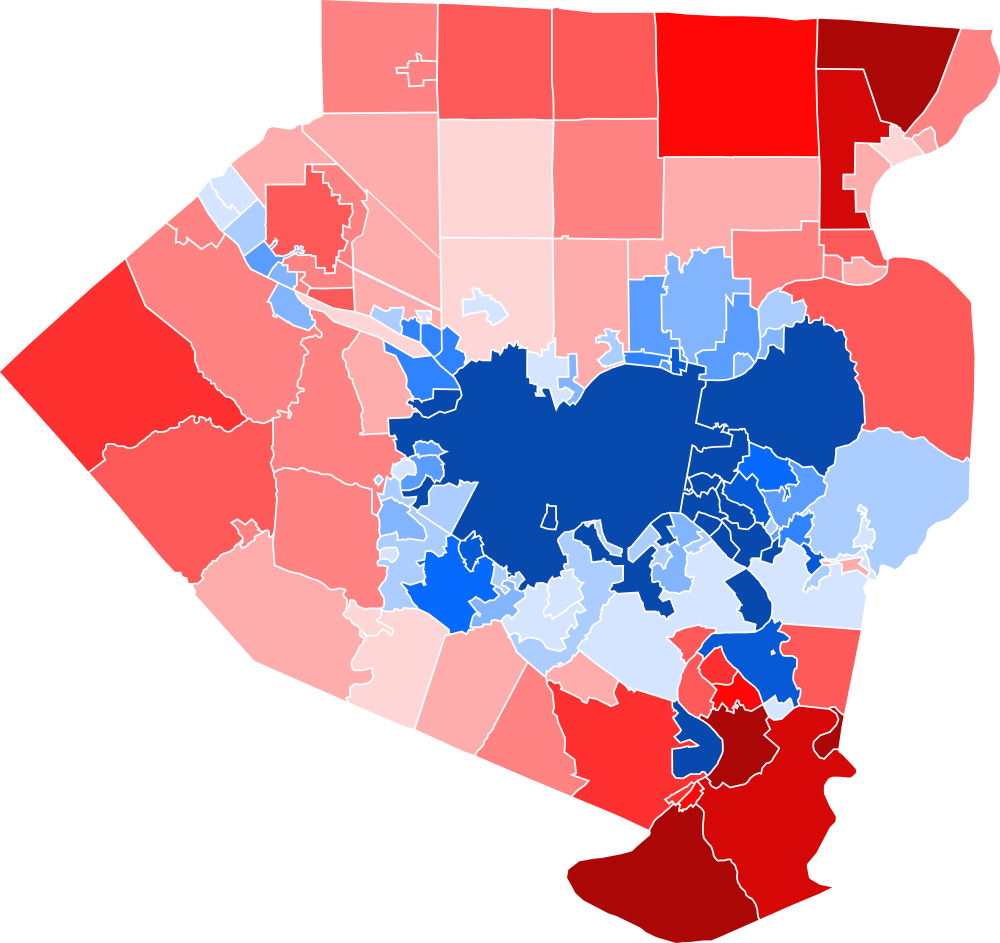 Allegheny County 2016 presidential election results by municipality